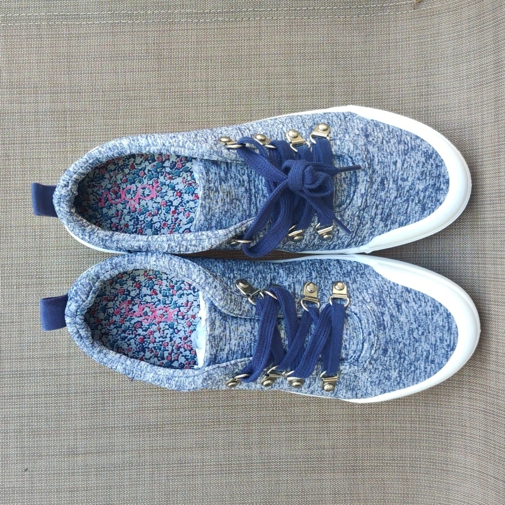 Sugar Shoes Fallon NavyJersey Canvas SneakerColor Blue/white/NavySize 10… - Picture 6 of 8
